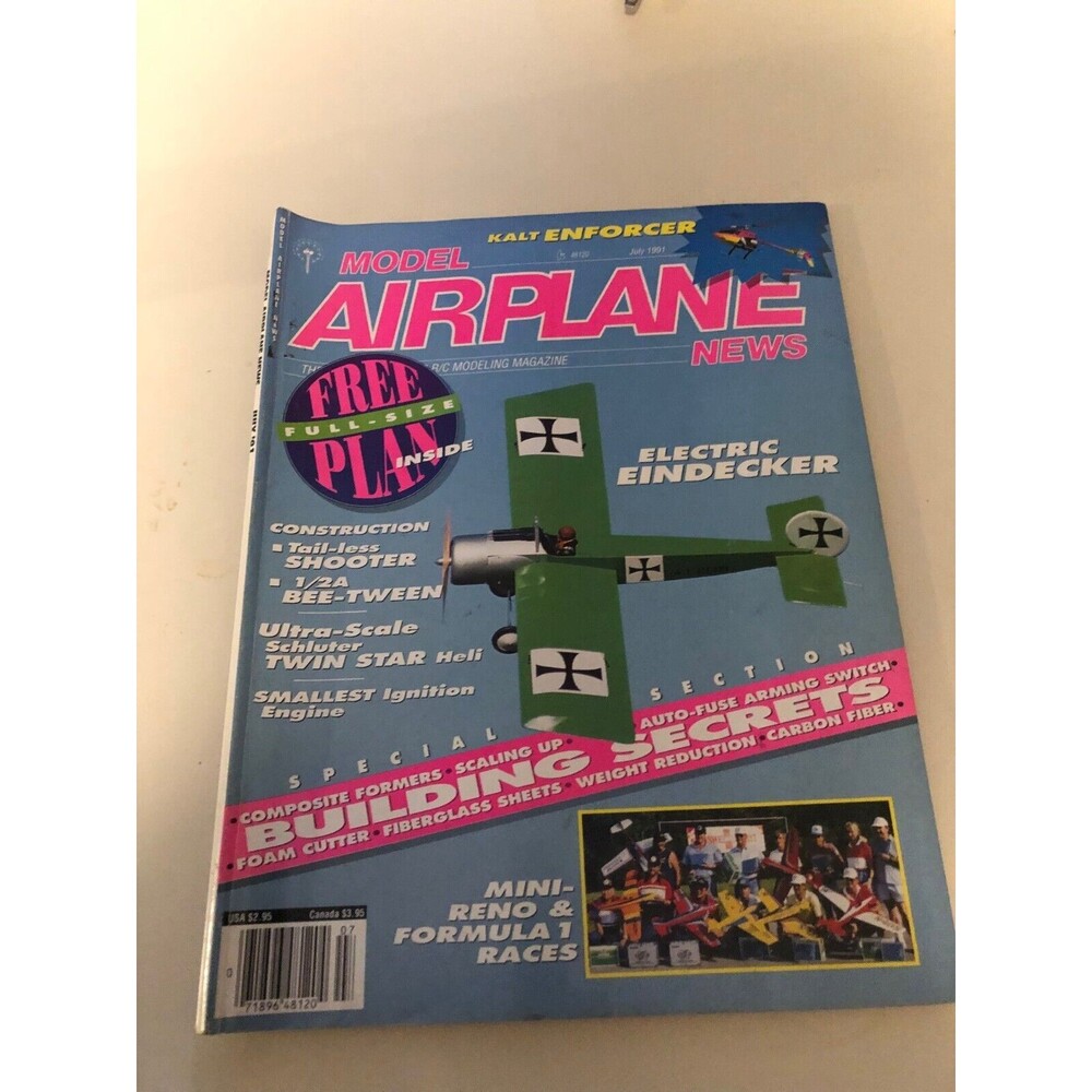 Model Airplane News Magazine -JULY 1991 -Vintage